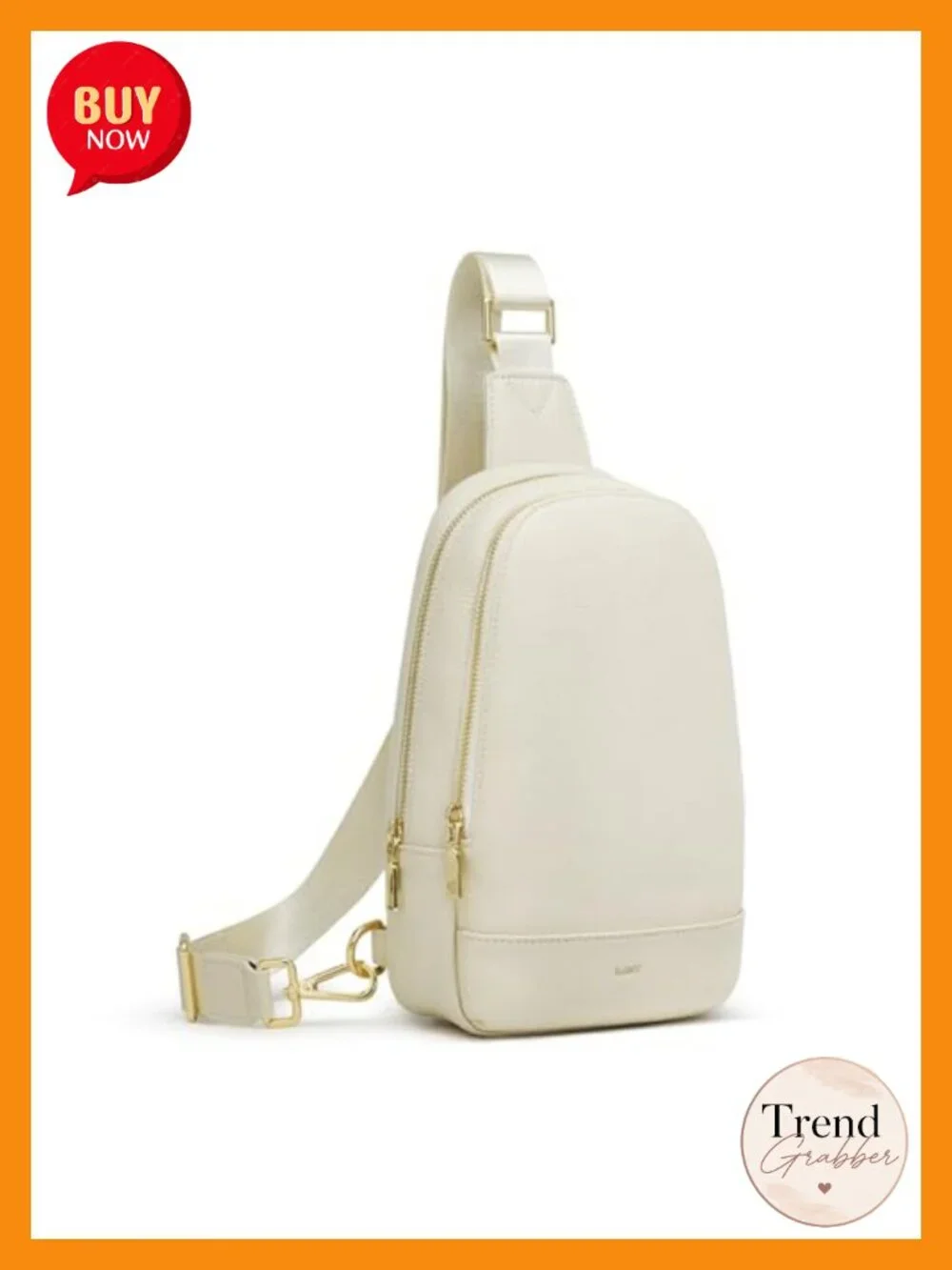 Top Grain Pebbled Cowhide Leather Sling Bag RFID Blocking Crossbody